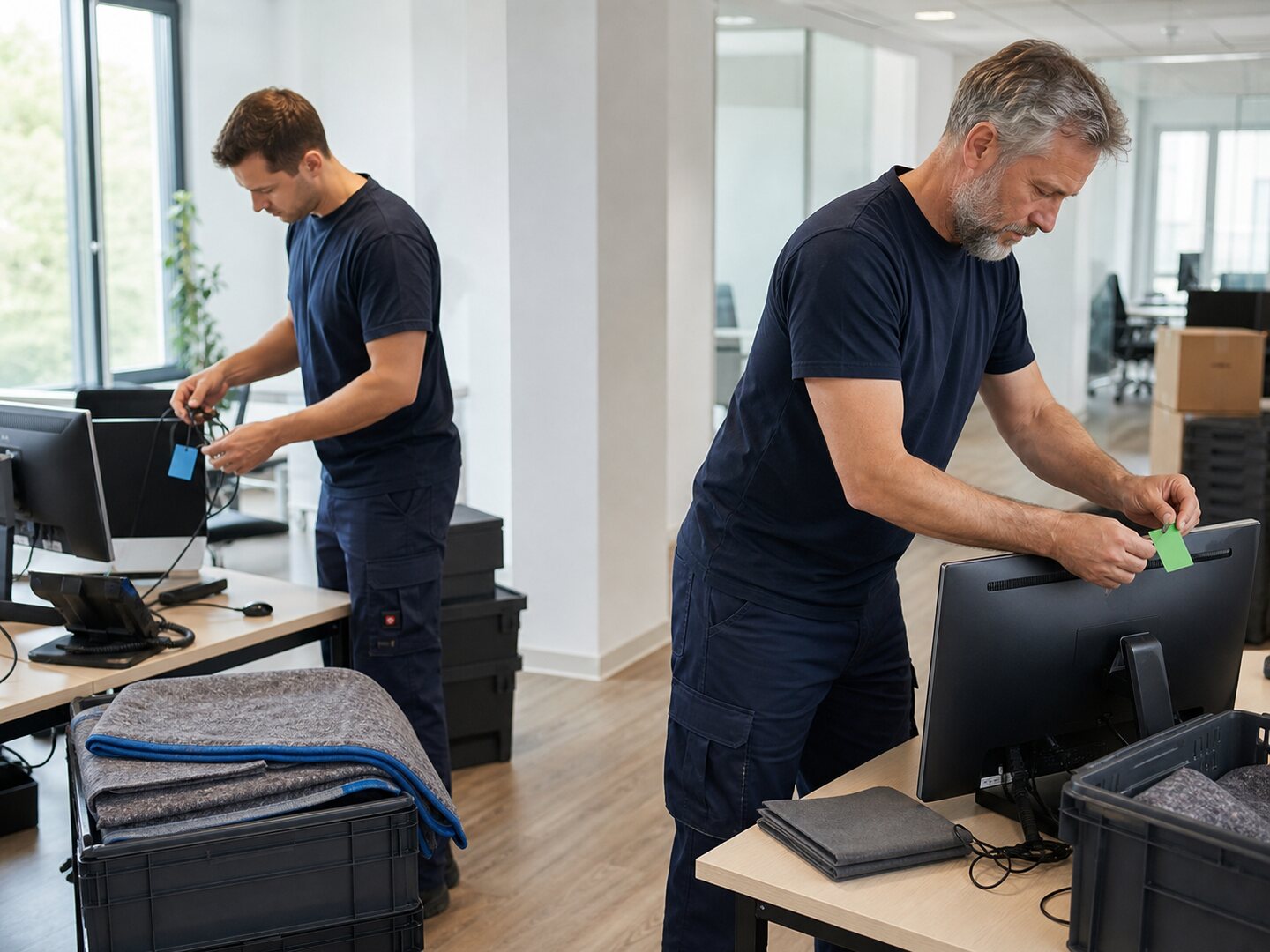 Sorgfältige Vorbereitung von IT-Arbeitsplätzen für den Firmenumzug
